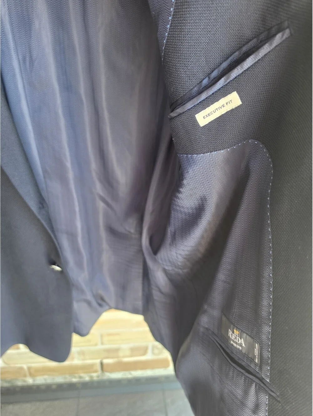 Joseph Abboud Heritage 46R Blazer REDA Super 110s Wool Navy Blue Sport Coat